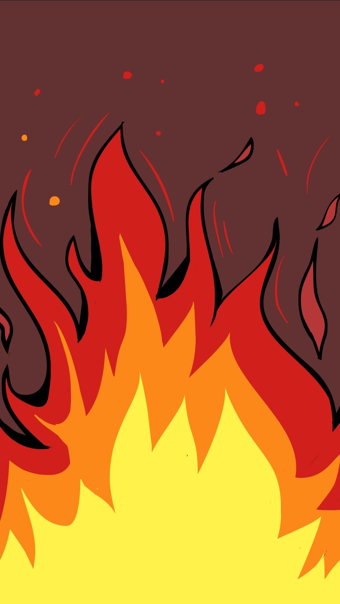 Огненный мультяшный