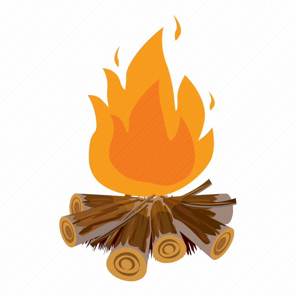 Дрова костер вектор