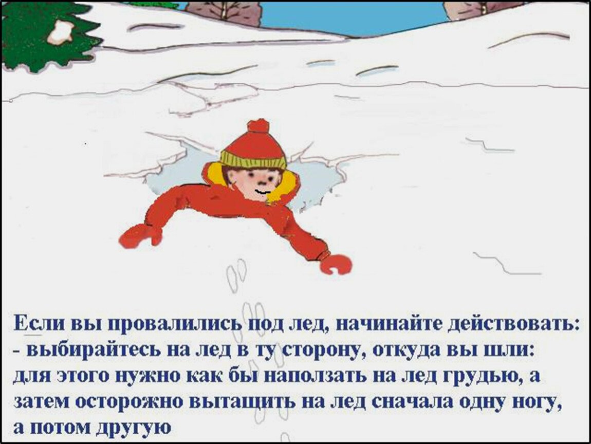 Рисунок на тему безопасность на льду
