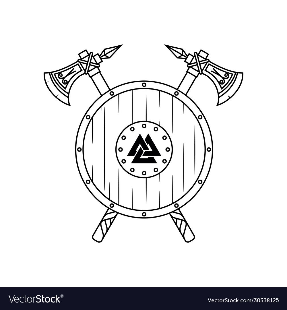 Славянский щит с топорами