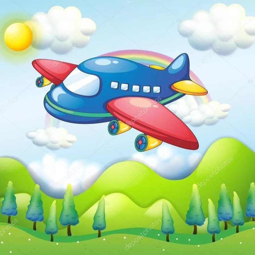 Ребенок с самолетом в детском саду