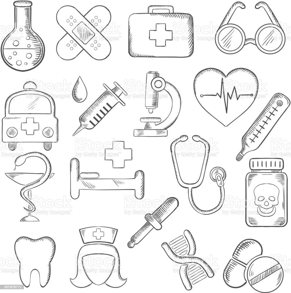 Нарисовать врача карандашом