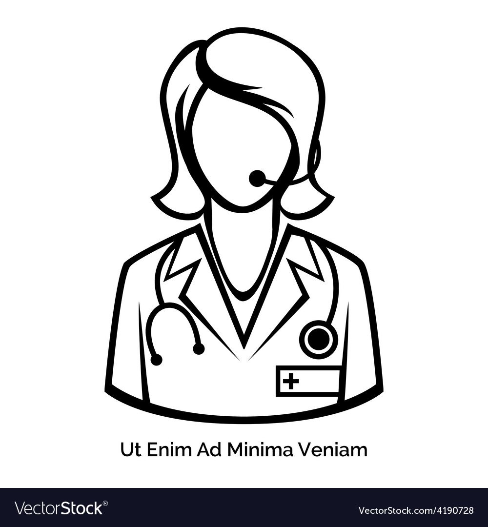 Раскраска медсестра для детей