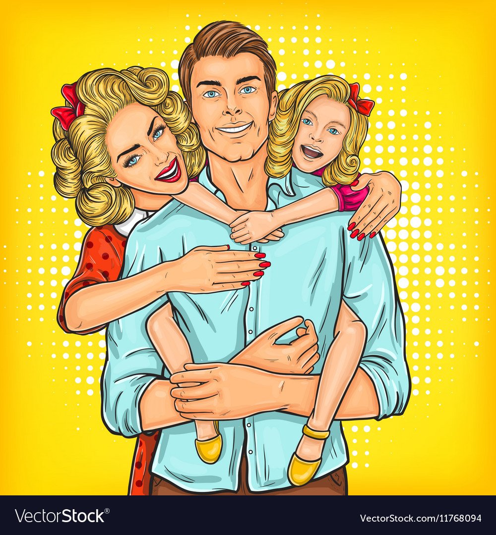 Family portrait illustration
