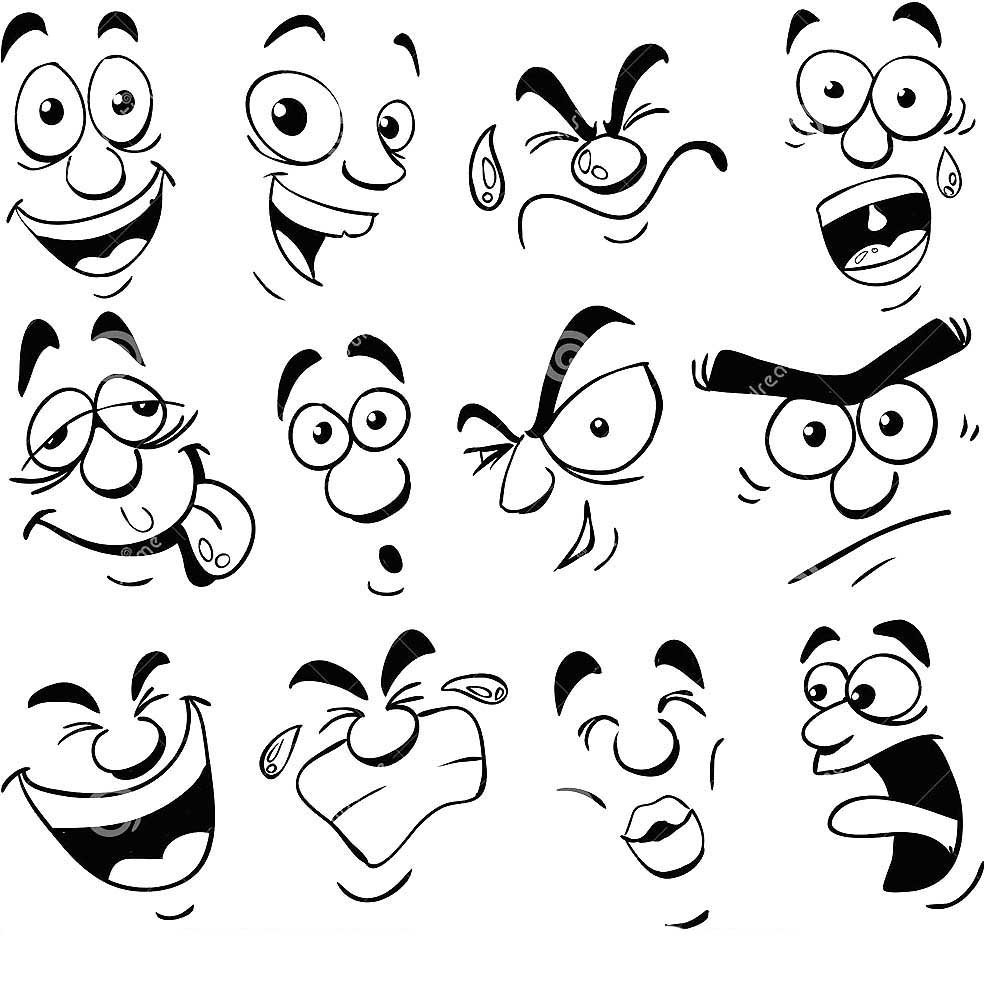 Забавные рожицы рисование