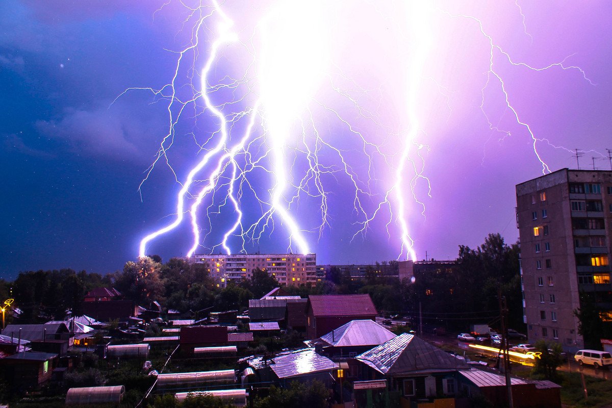 Гроза град Новосибирск