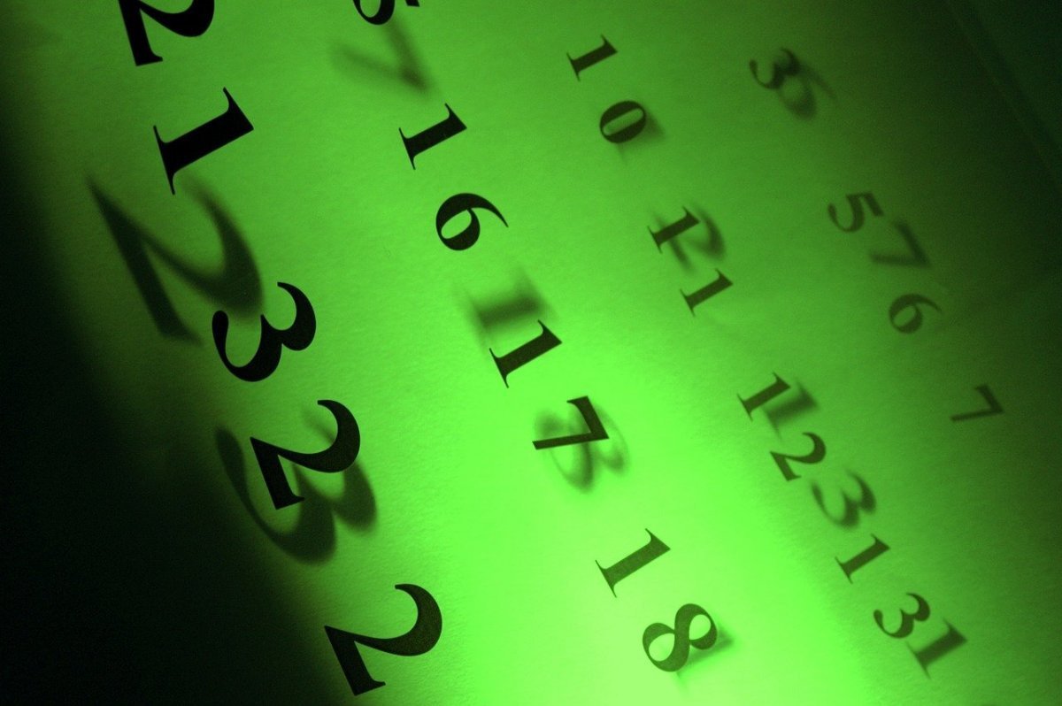 Цифры на красивом фоне