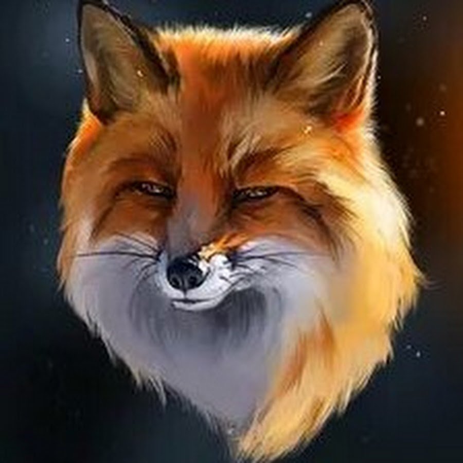 Лиса с открытой пастью