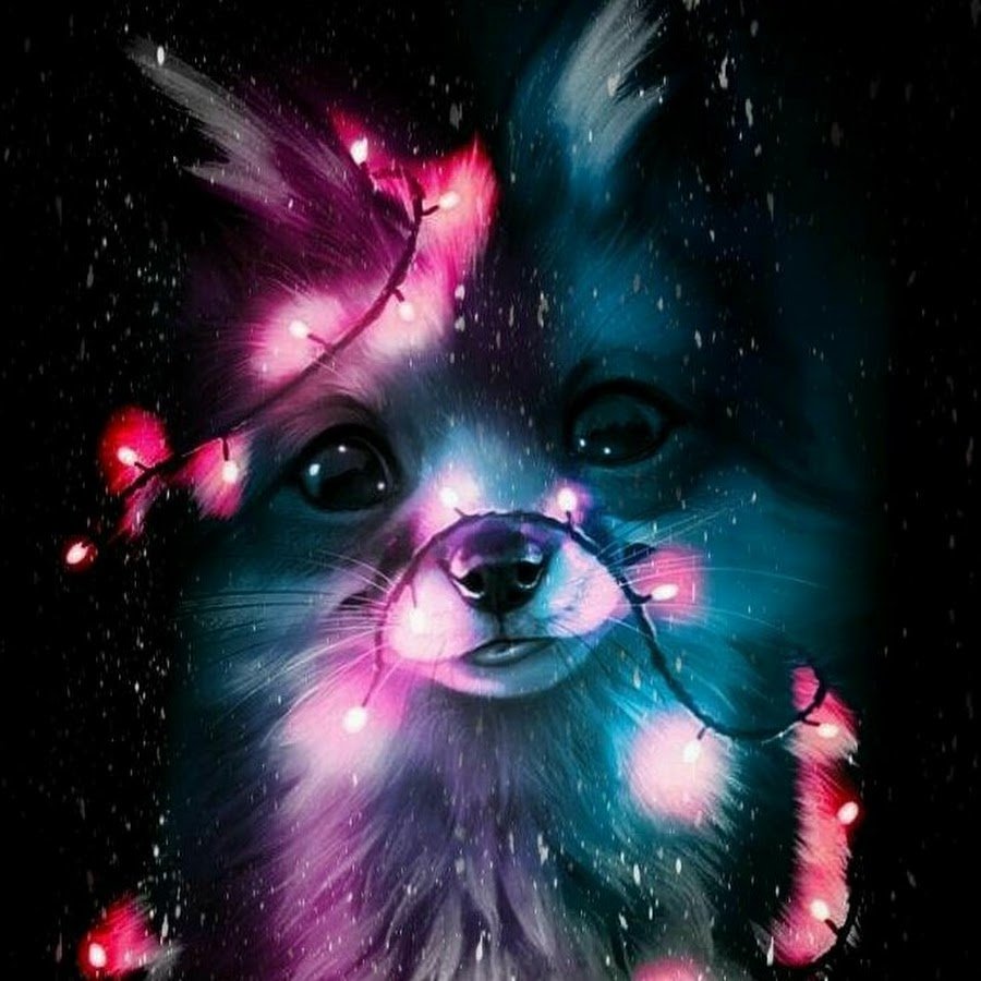 Лисёнок с гирляндой