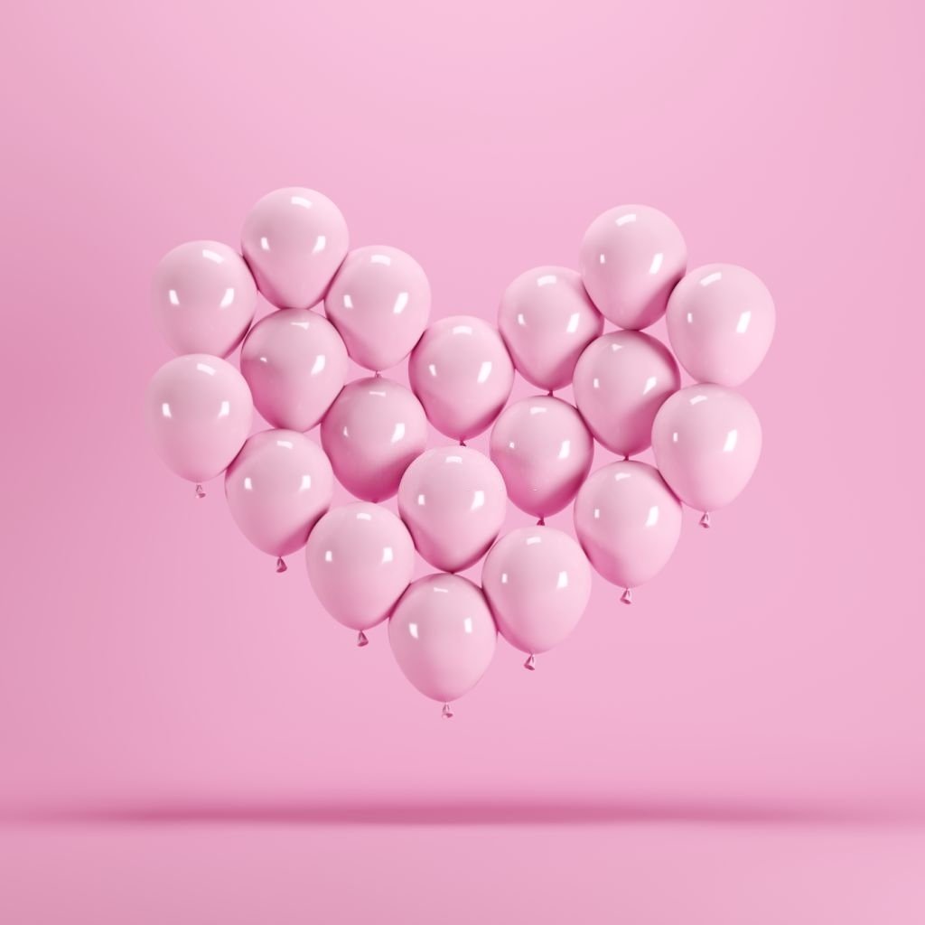 Розовые шары фон