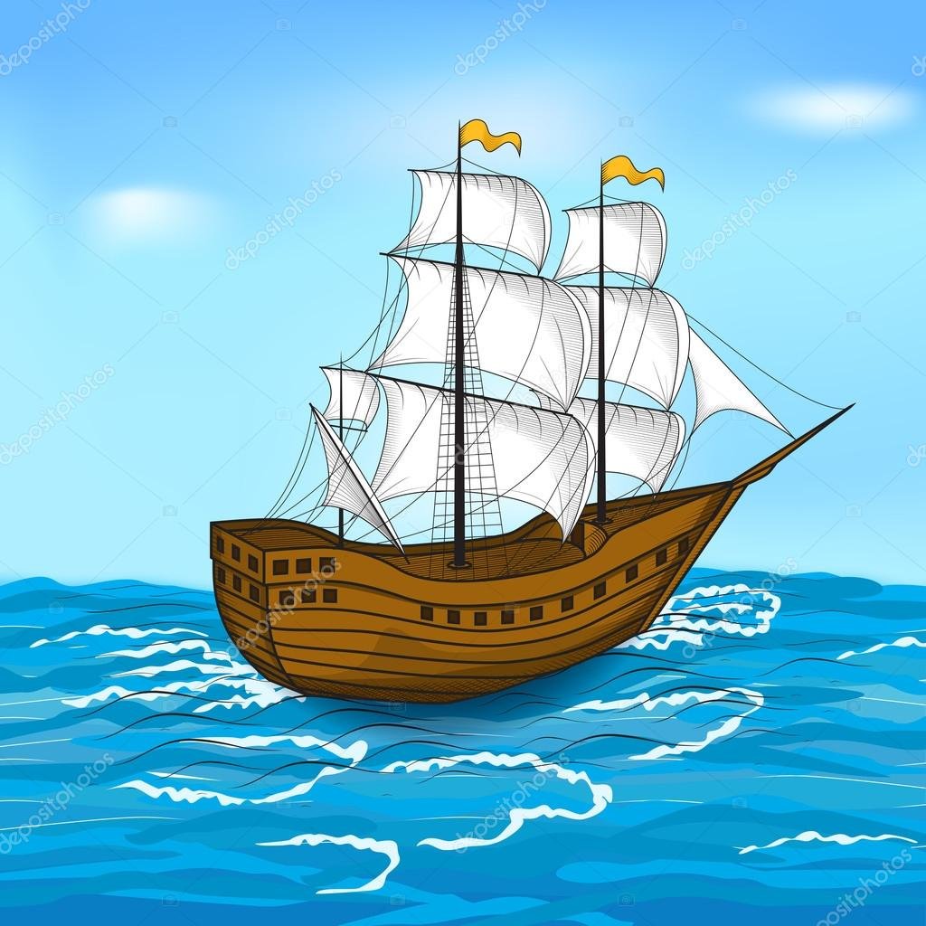 Кораблик рисунок