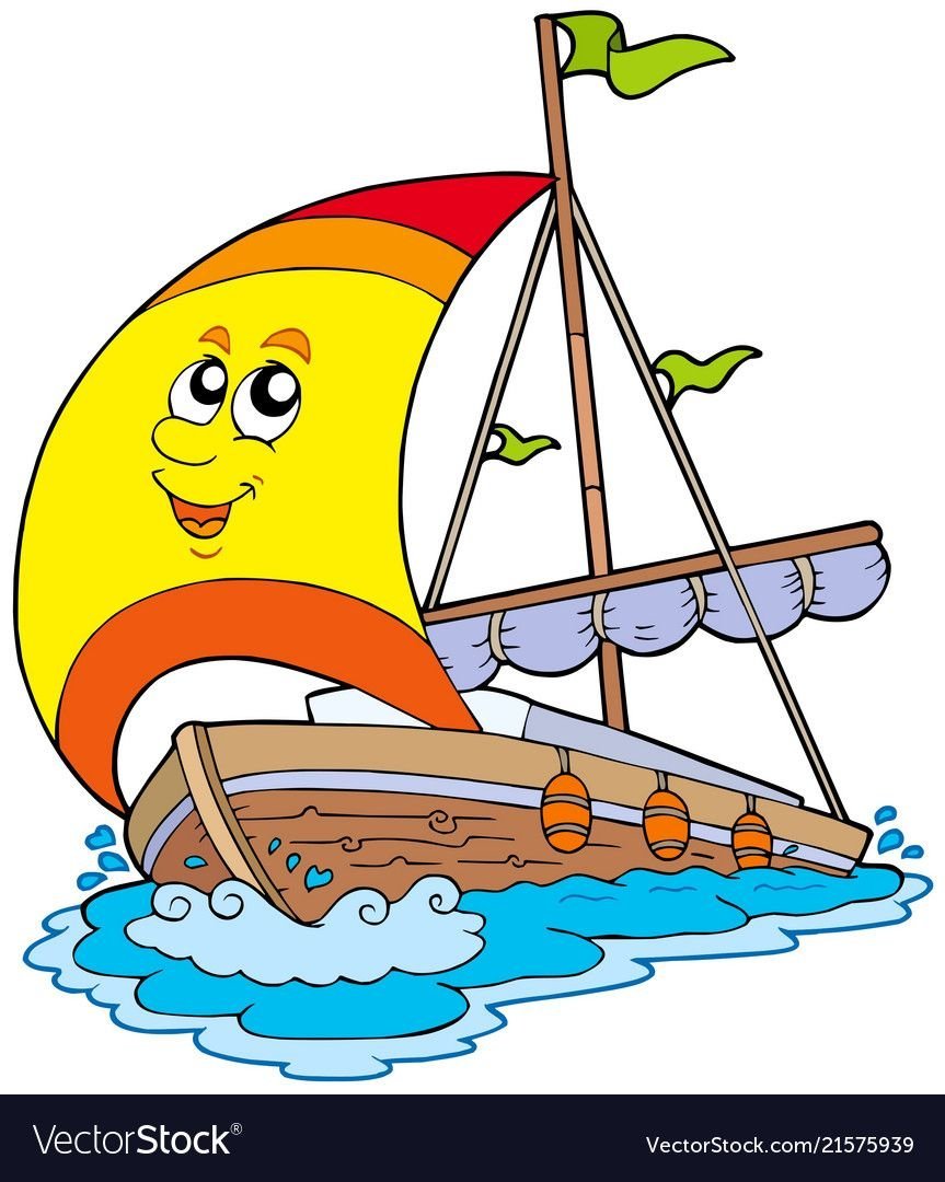 Морской корабль мультяшный