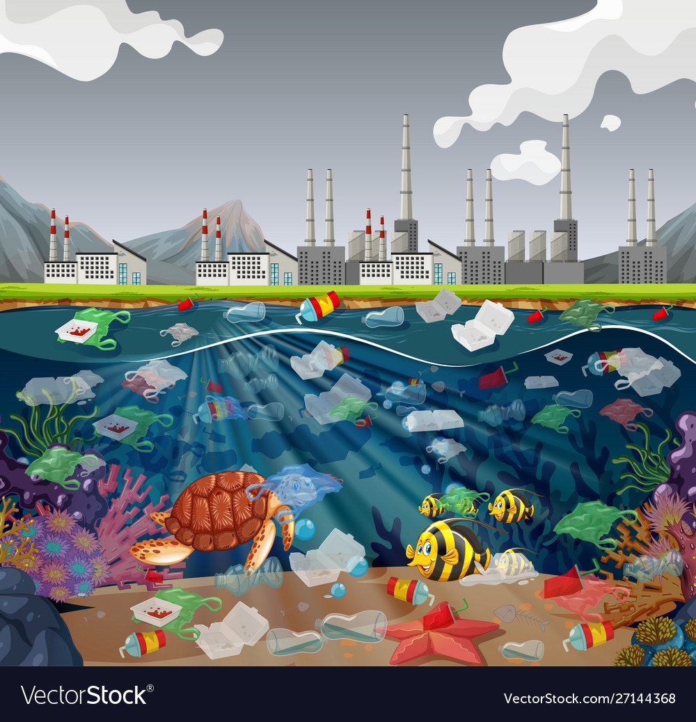 Загрязнение океана плакат