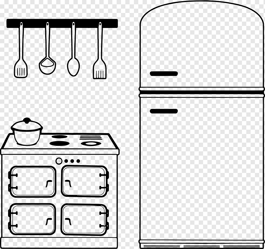 Раскраска плита кухонная