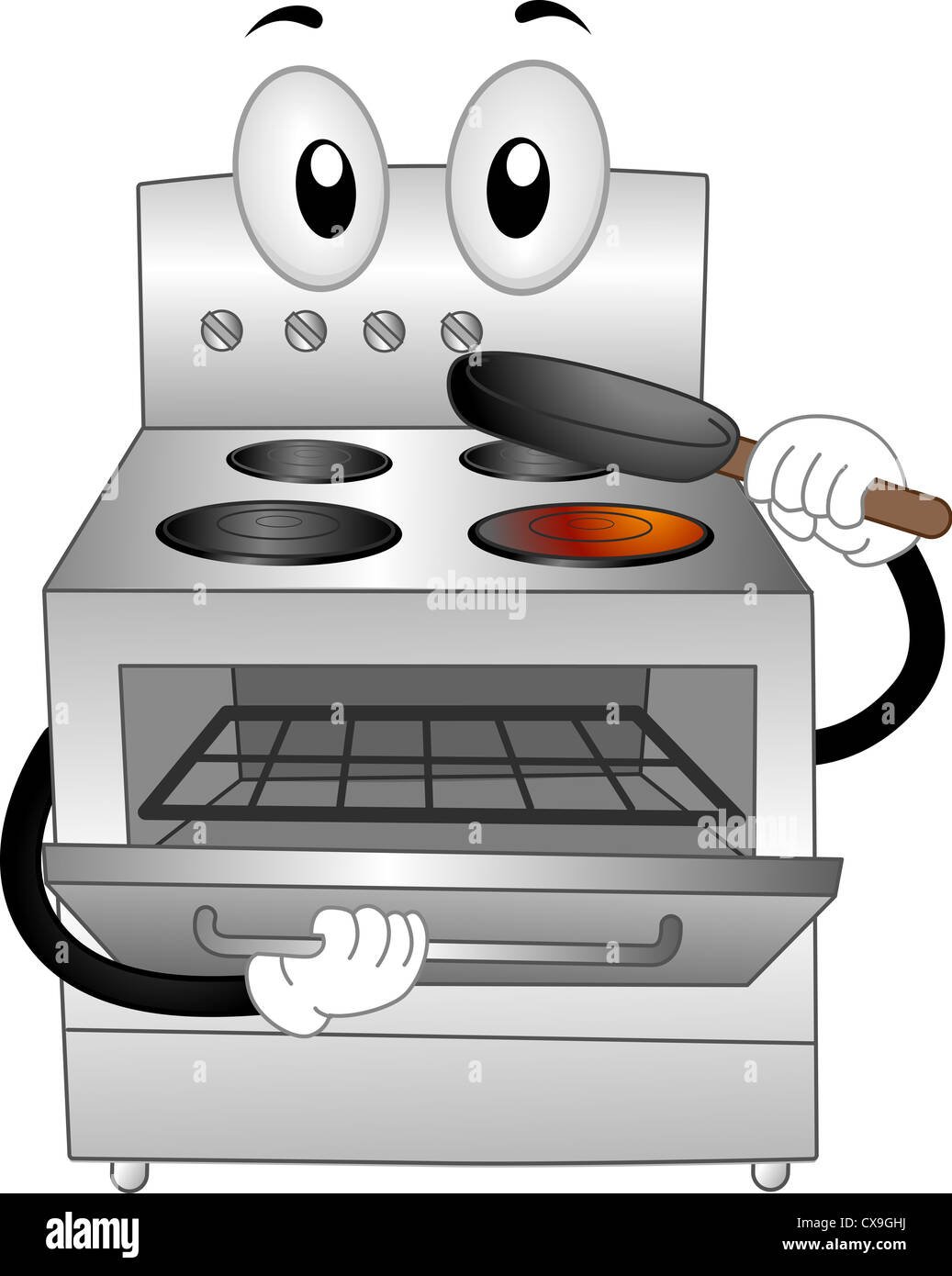 Кухонная плита мультяшная