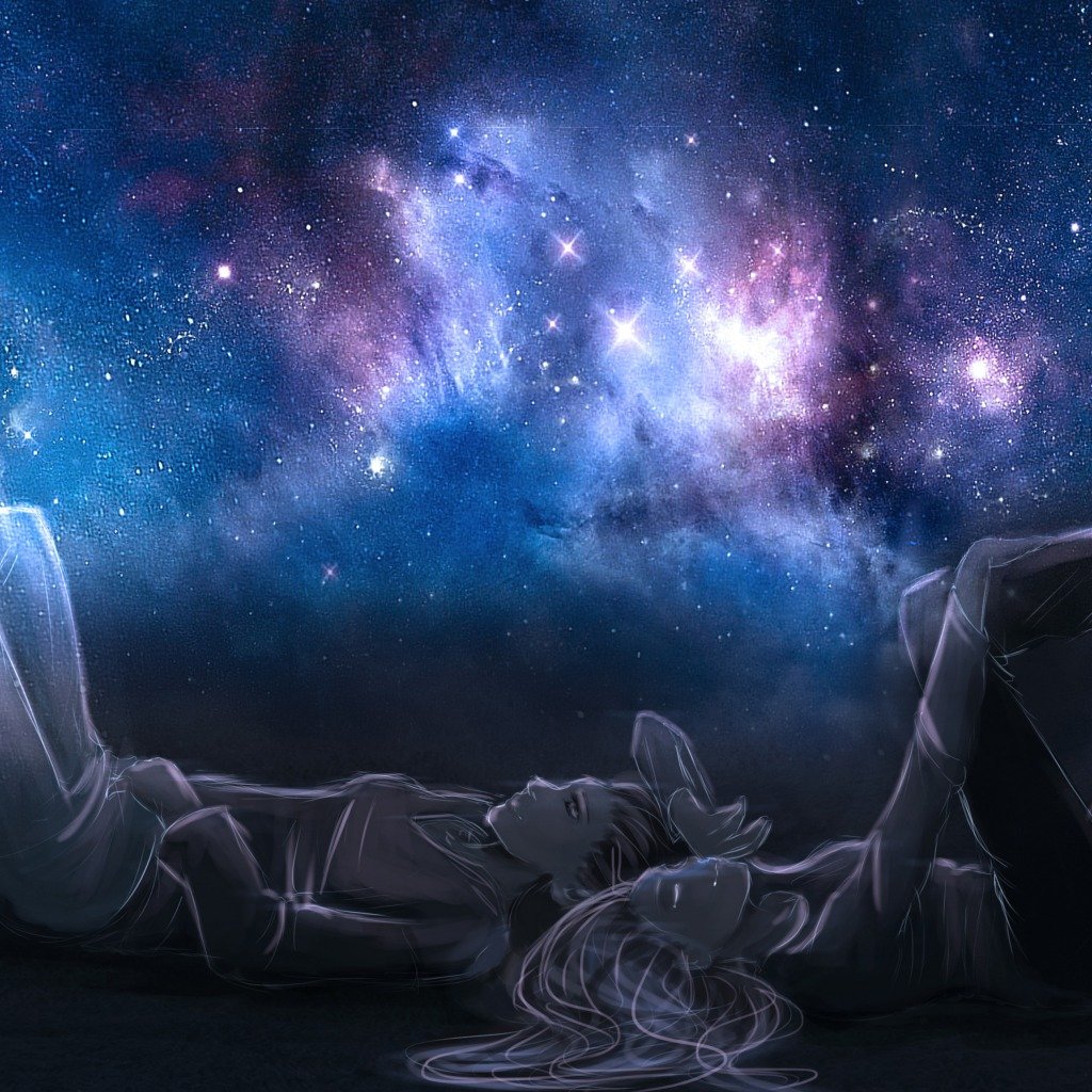 Мужчина и женщина космос