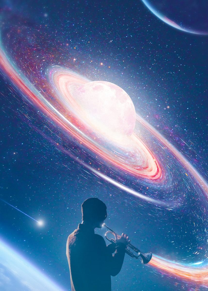 Парень и девушка космос