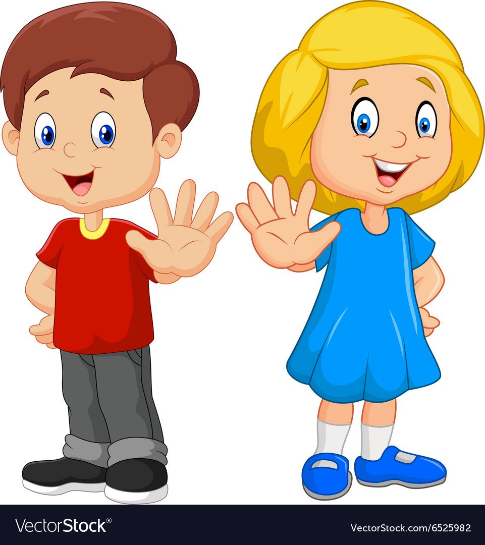 Мальчик и девочка мультяшные
