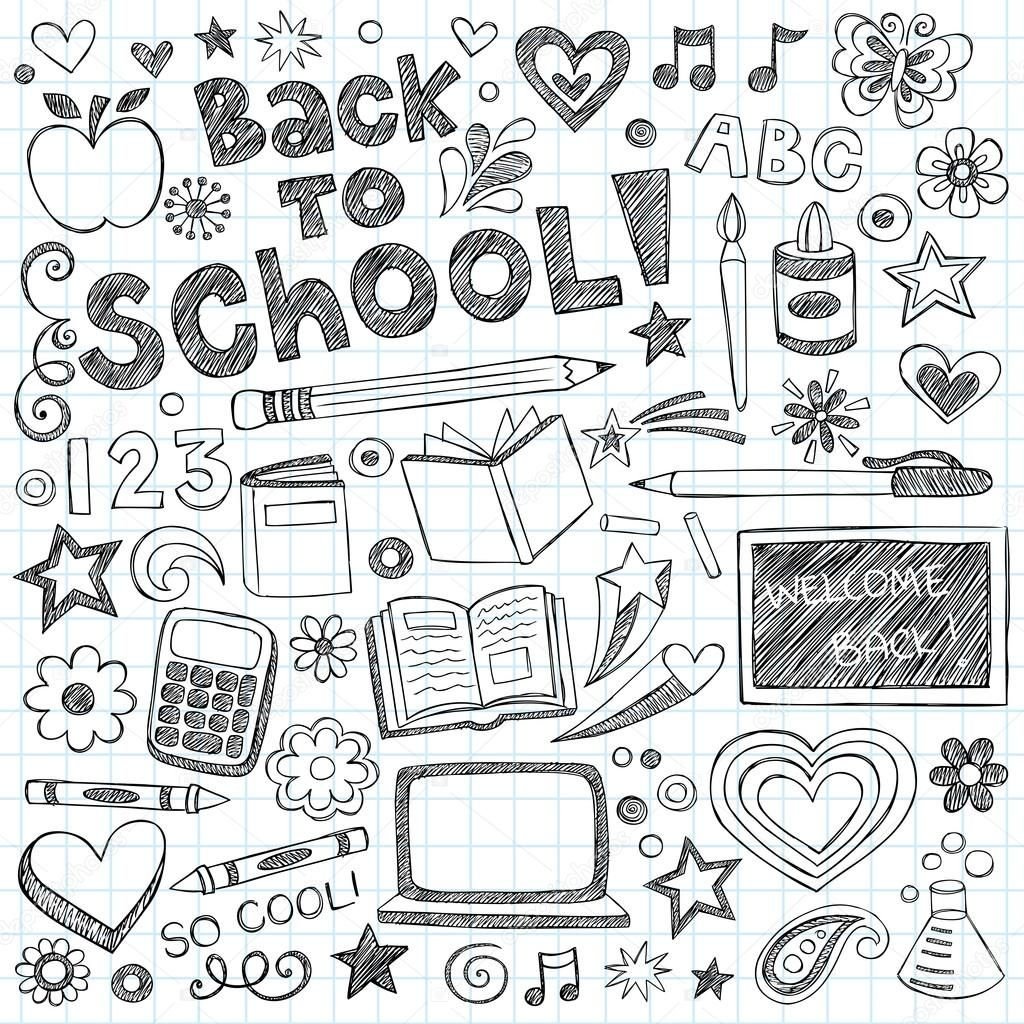 Раскраска школьные принадлежности для детей