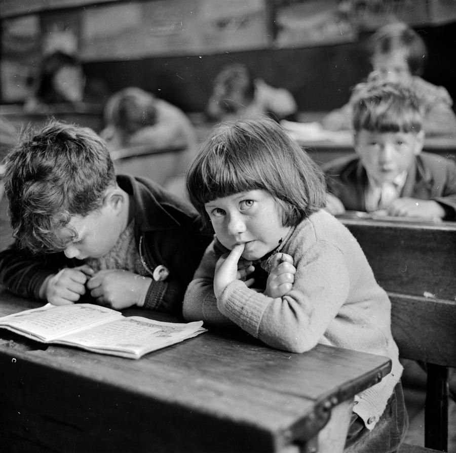 Дети вектор чб