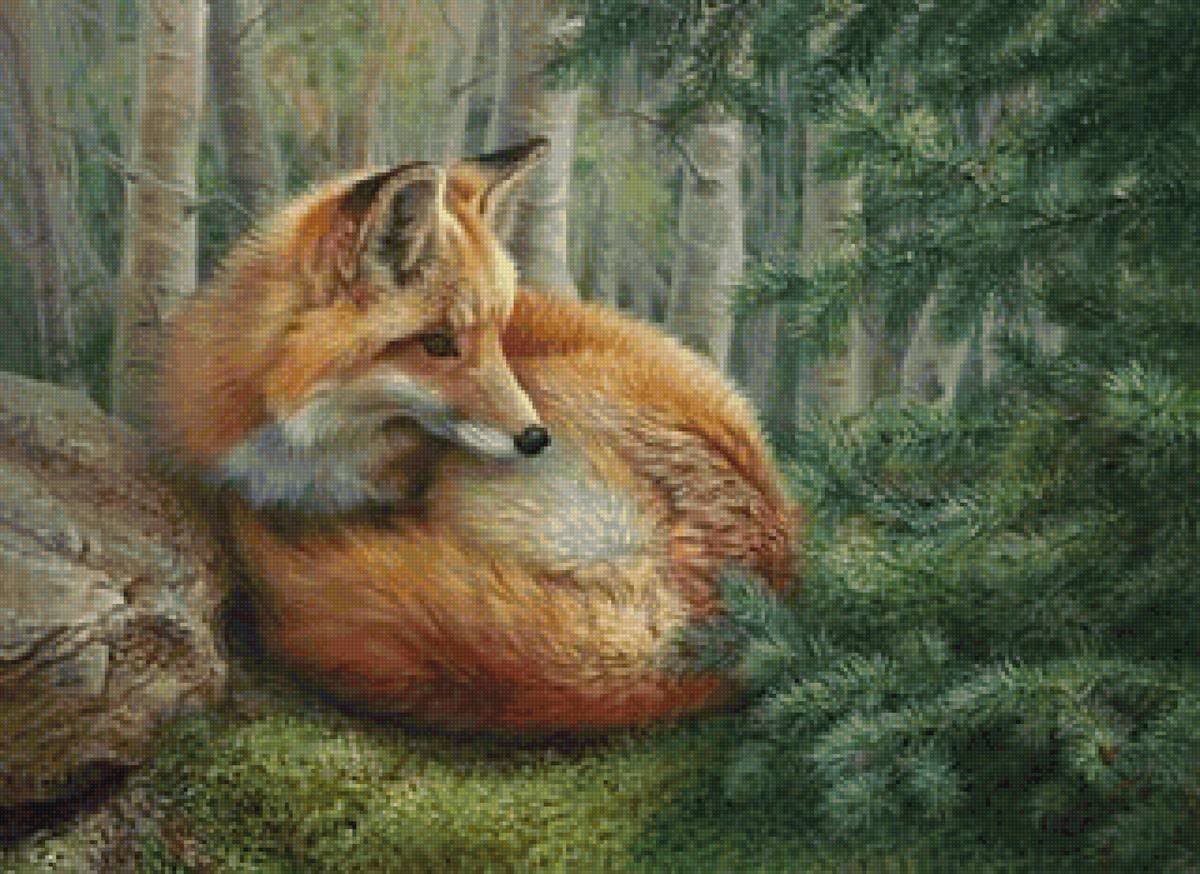 Алмазная мозаика Лисёнок