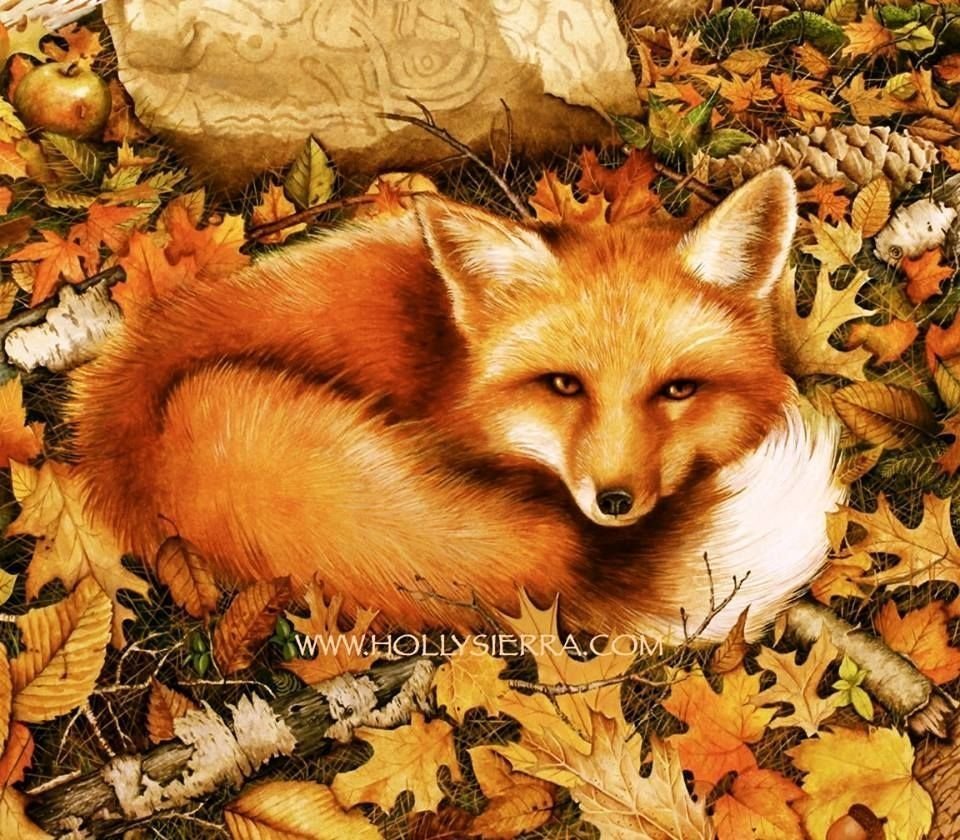 Лиса в листве