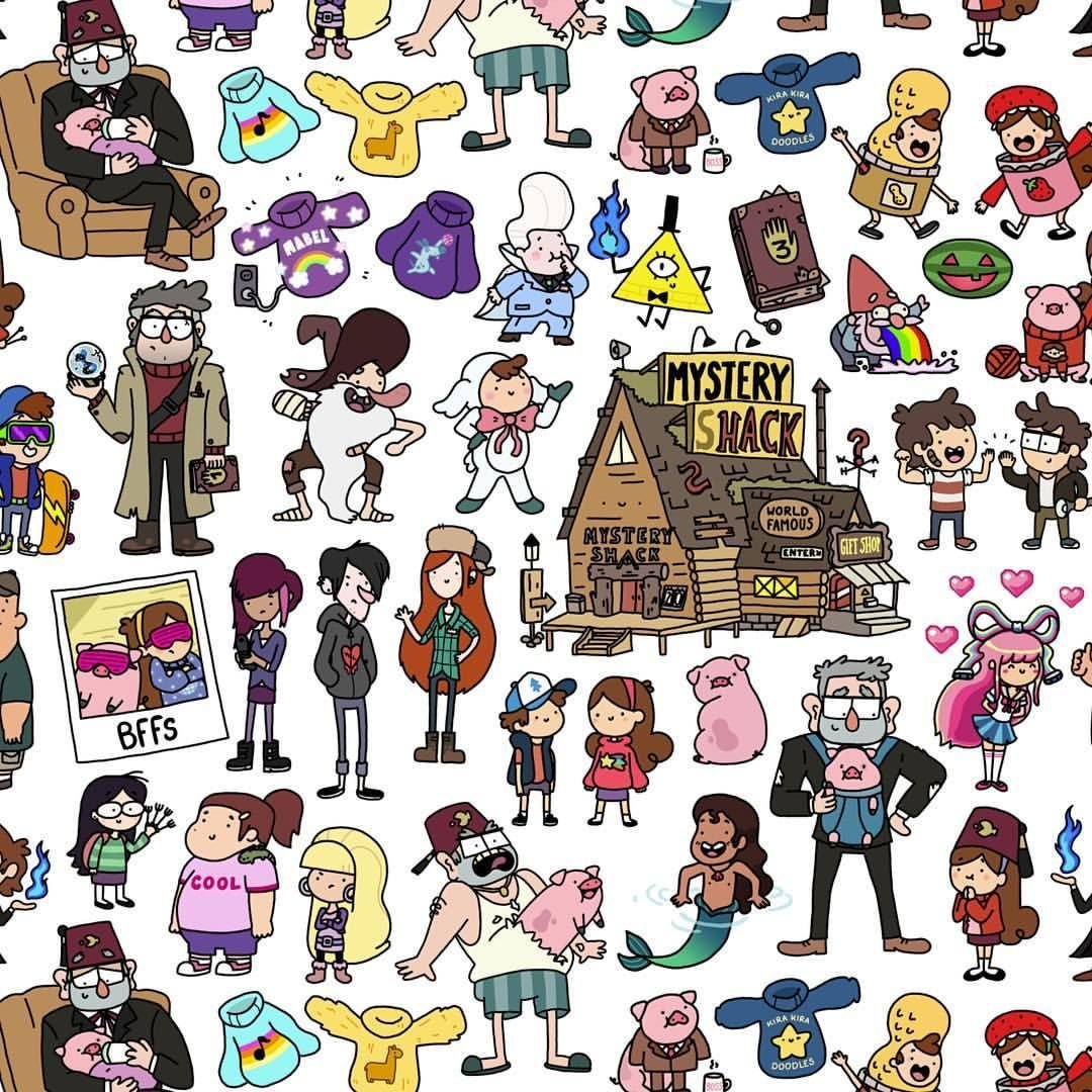 Наклейки для ЛД Гравити Фолз