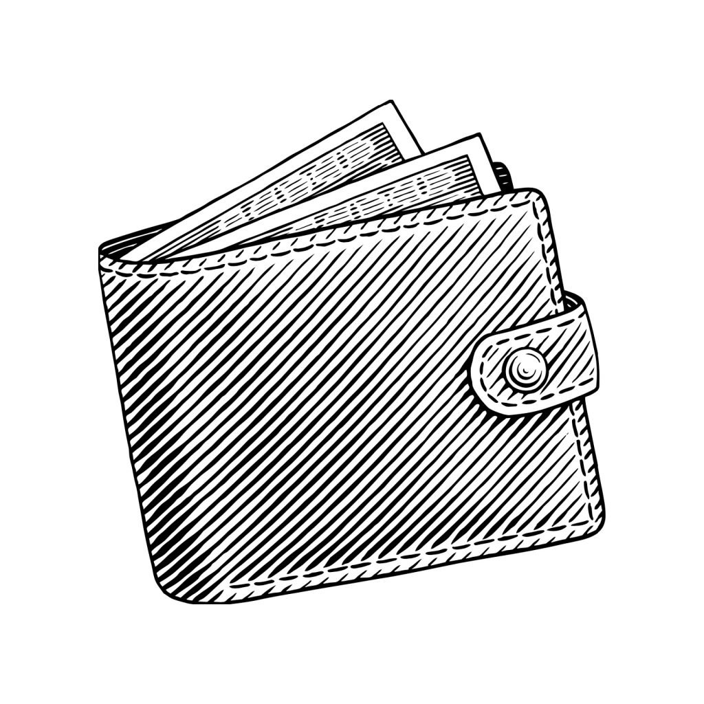Кошелек нарисованный