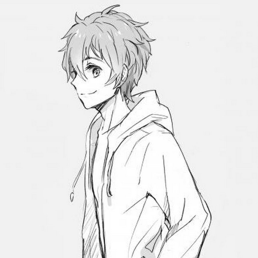 Аниме мальчики карандашом