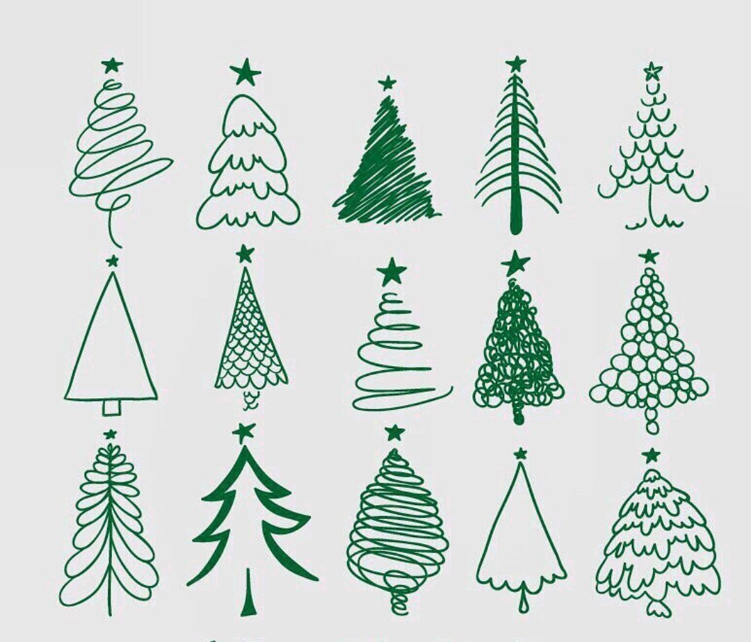 Новогодние картинки для срисовки