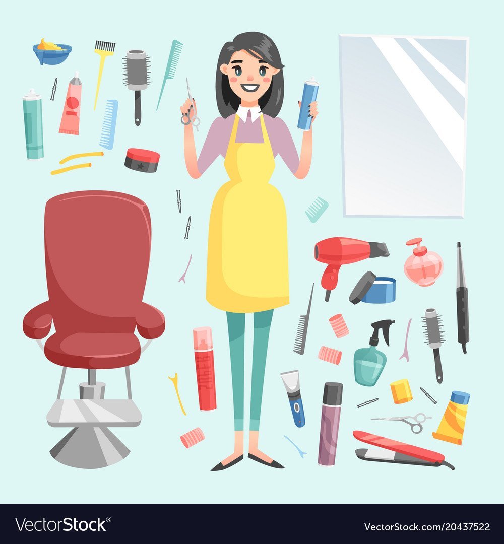 Иллюстрация профессии парикмахер