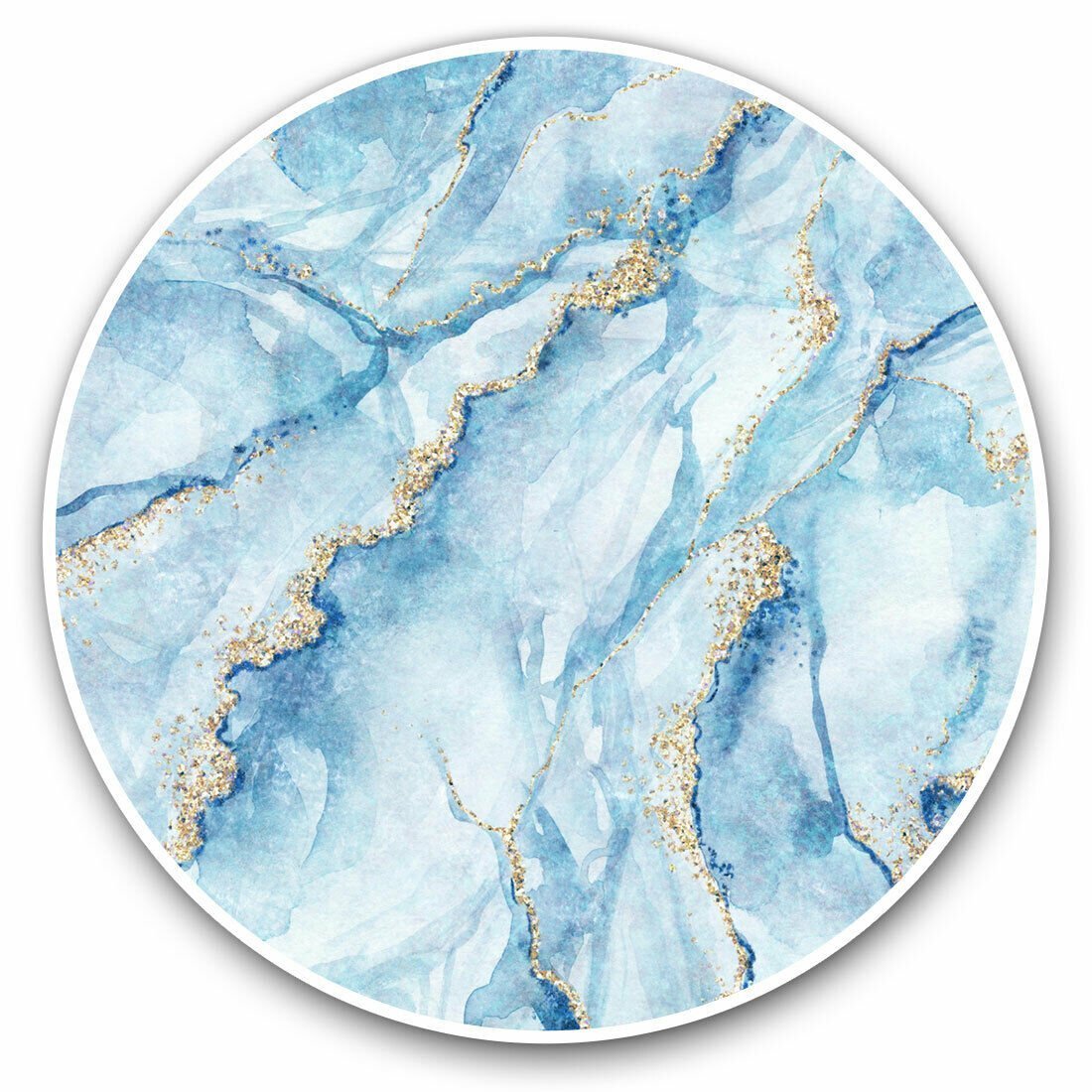 Голубой мрамор с золотом