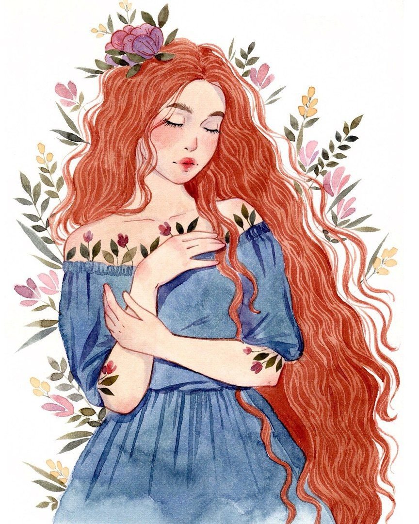 Рисунки для ЛД девушки