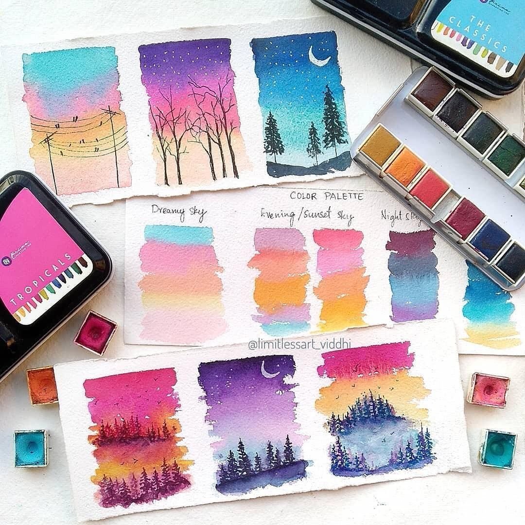 Мини Акварельные краски