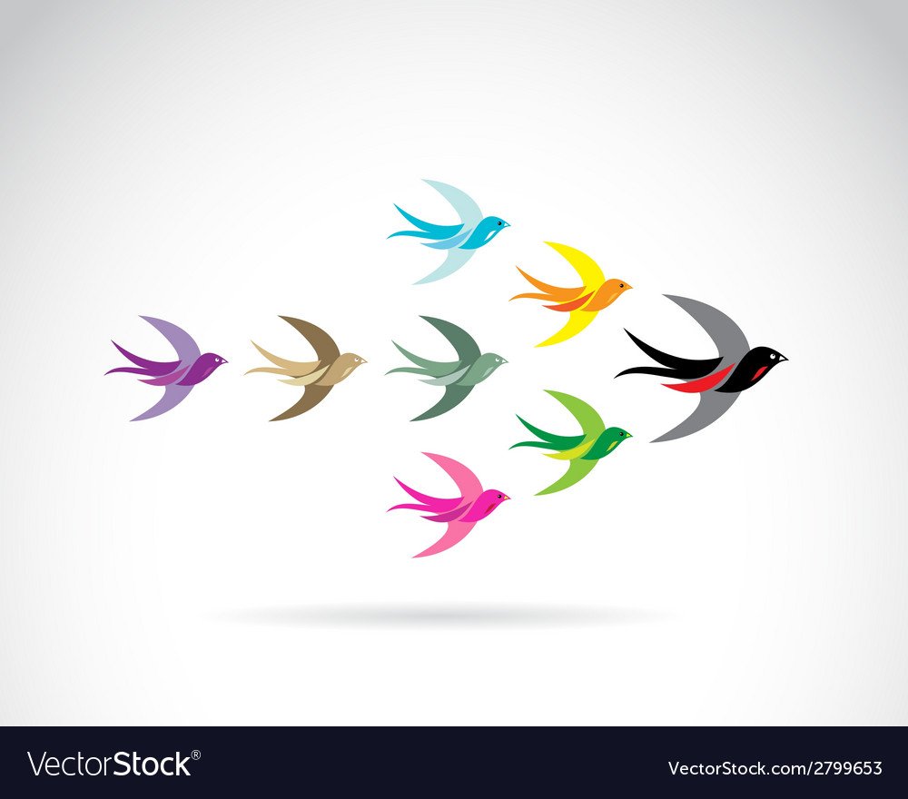 Фон Ласточка разноцветные