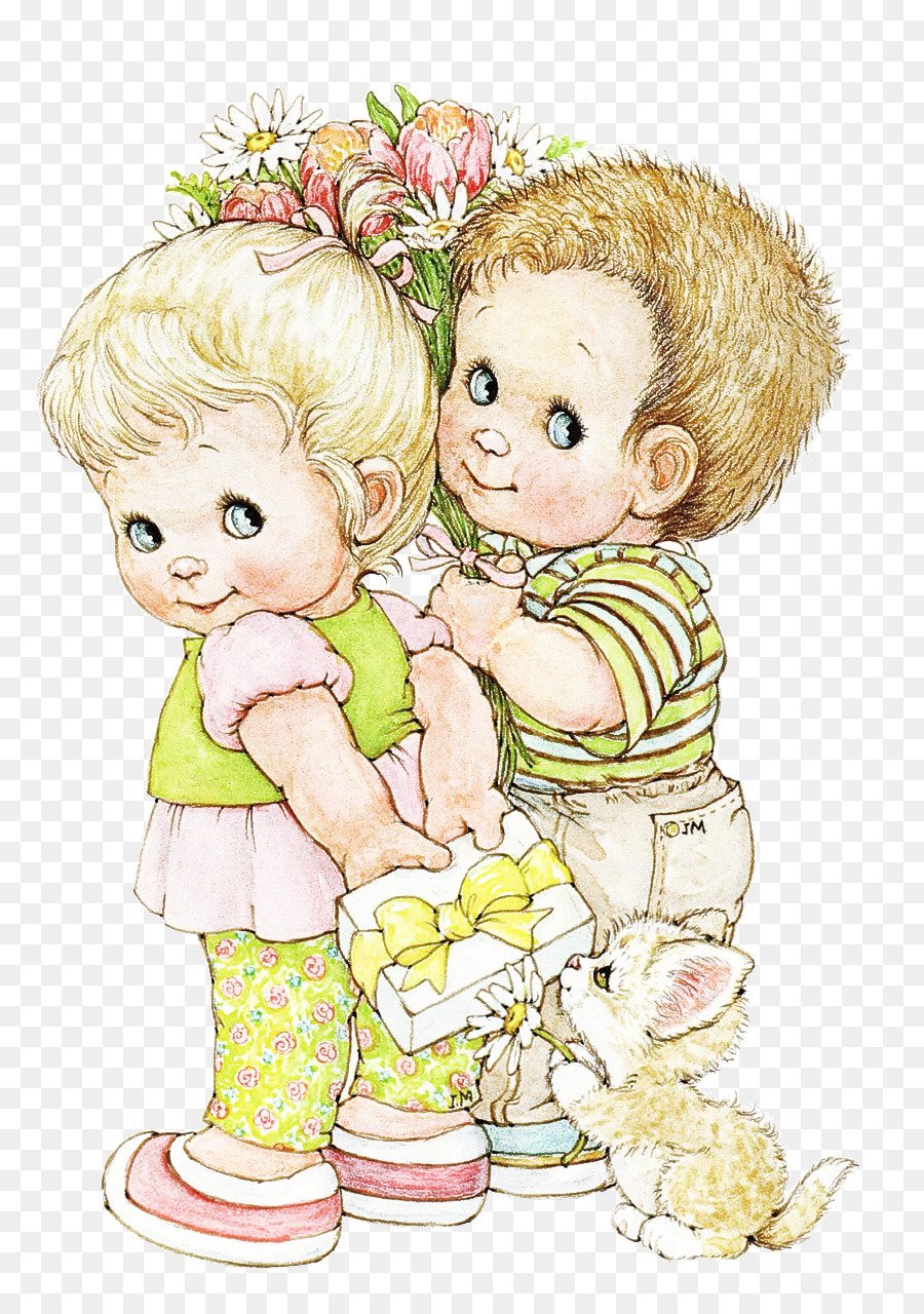 Мальчик и девочка мультяшные