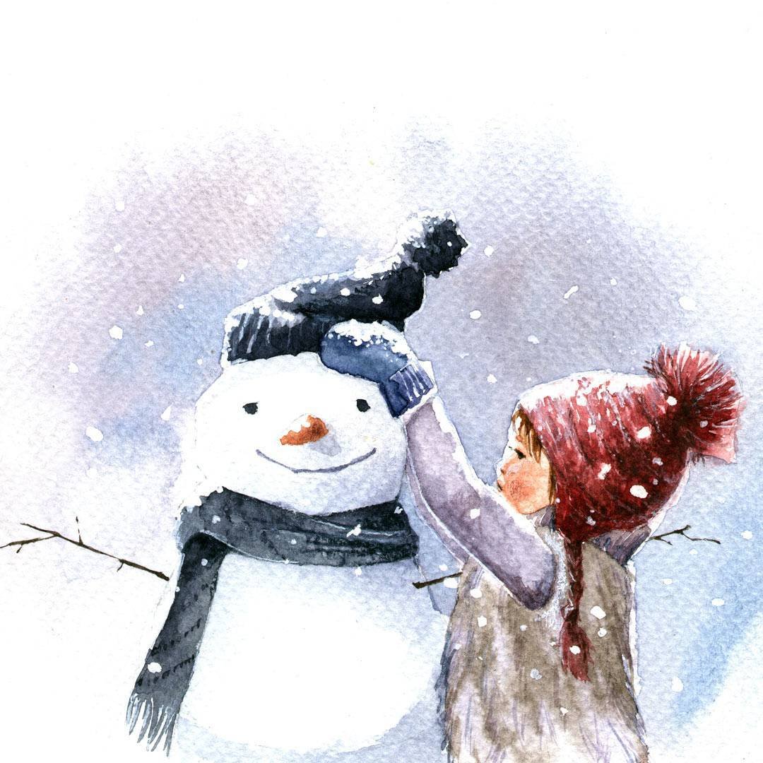 Снеговик обнимает