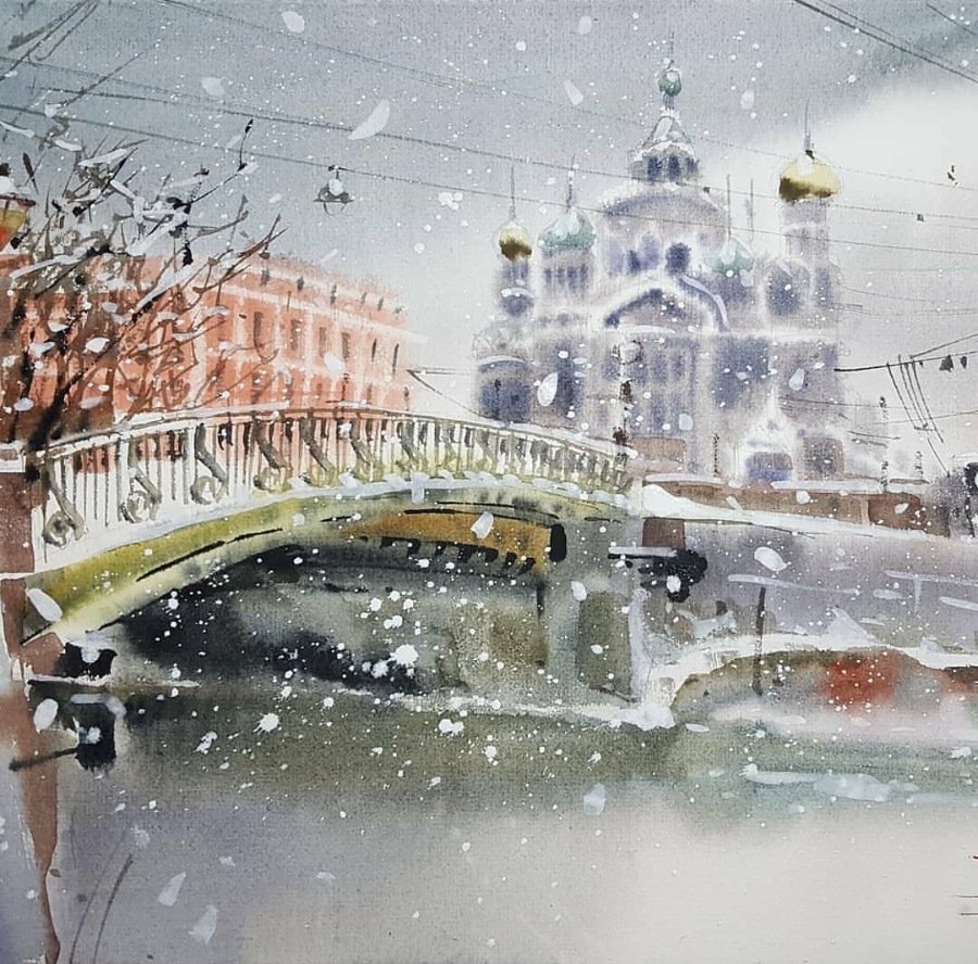 Марина Дайковская акварель