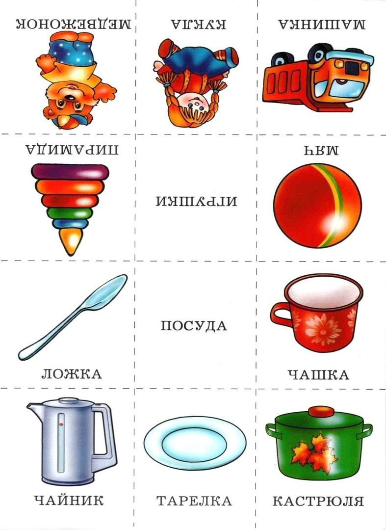 Посуда карточки для детей