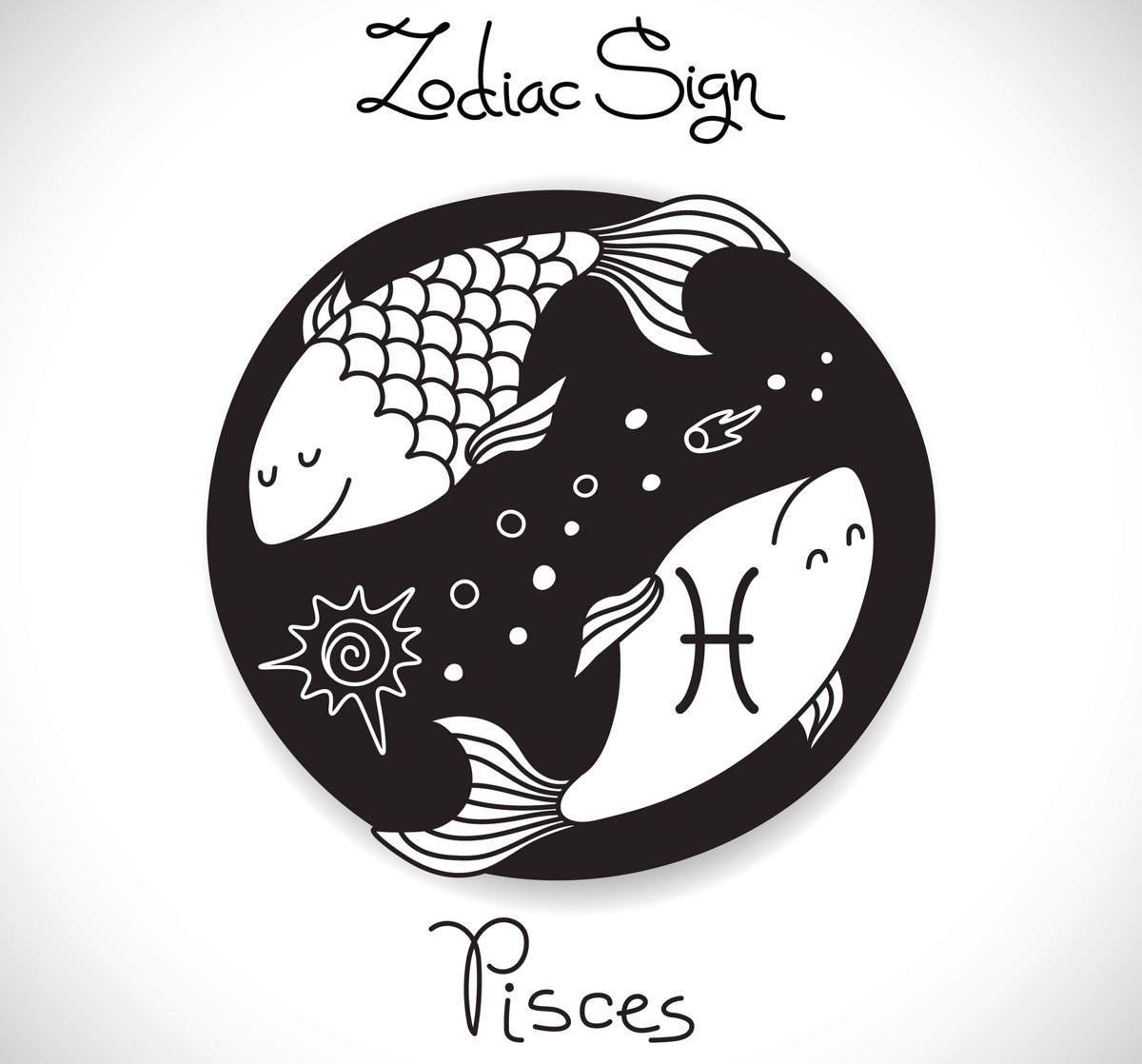 Трафарет рыбы Зодиак