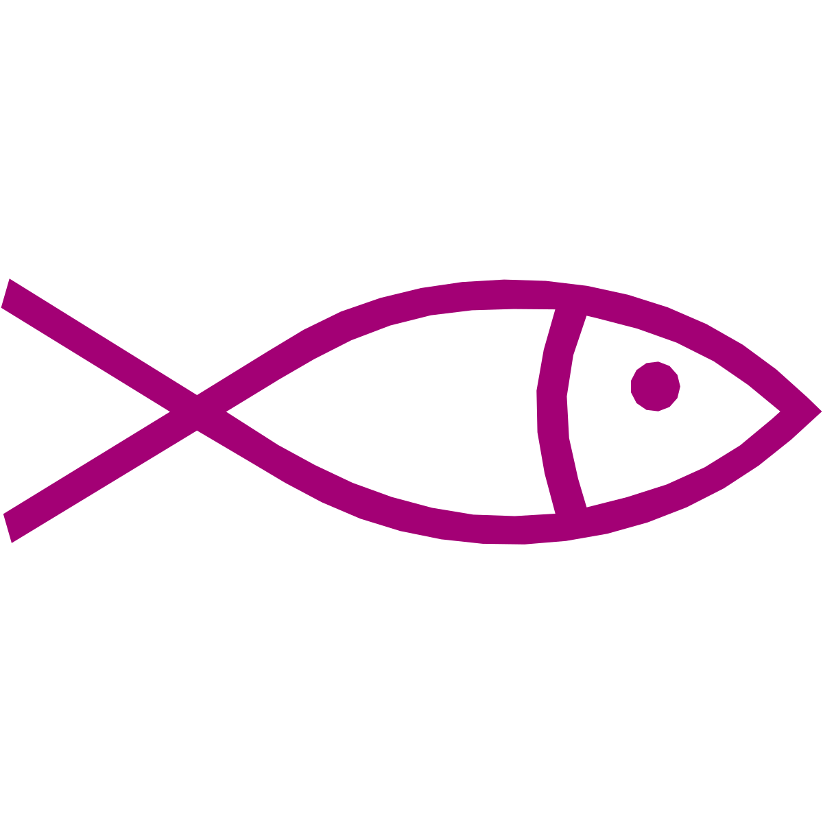 Знак рыбы фиолетовый