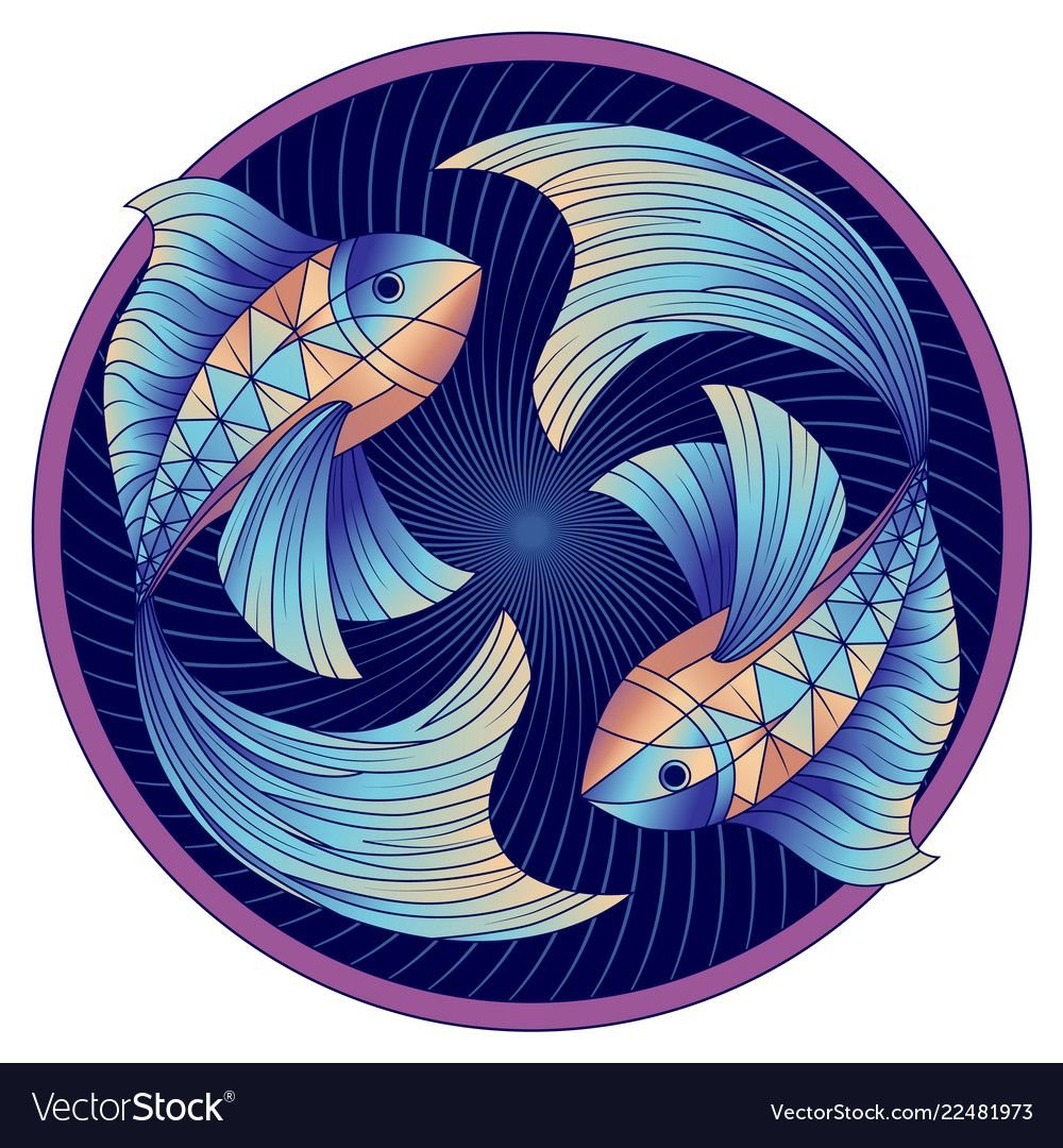 Рыбы Зодиак круг