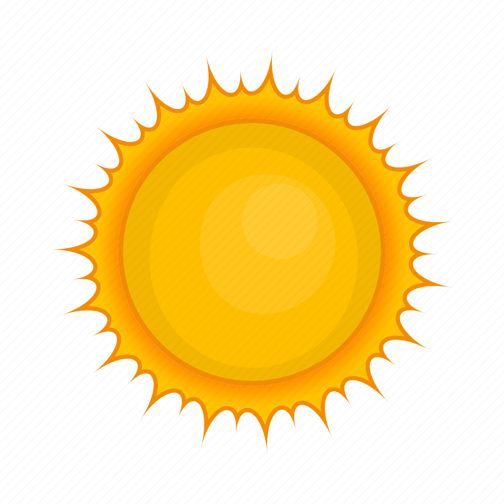 Солнце в мультяшном стиле