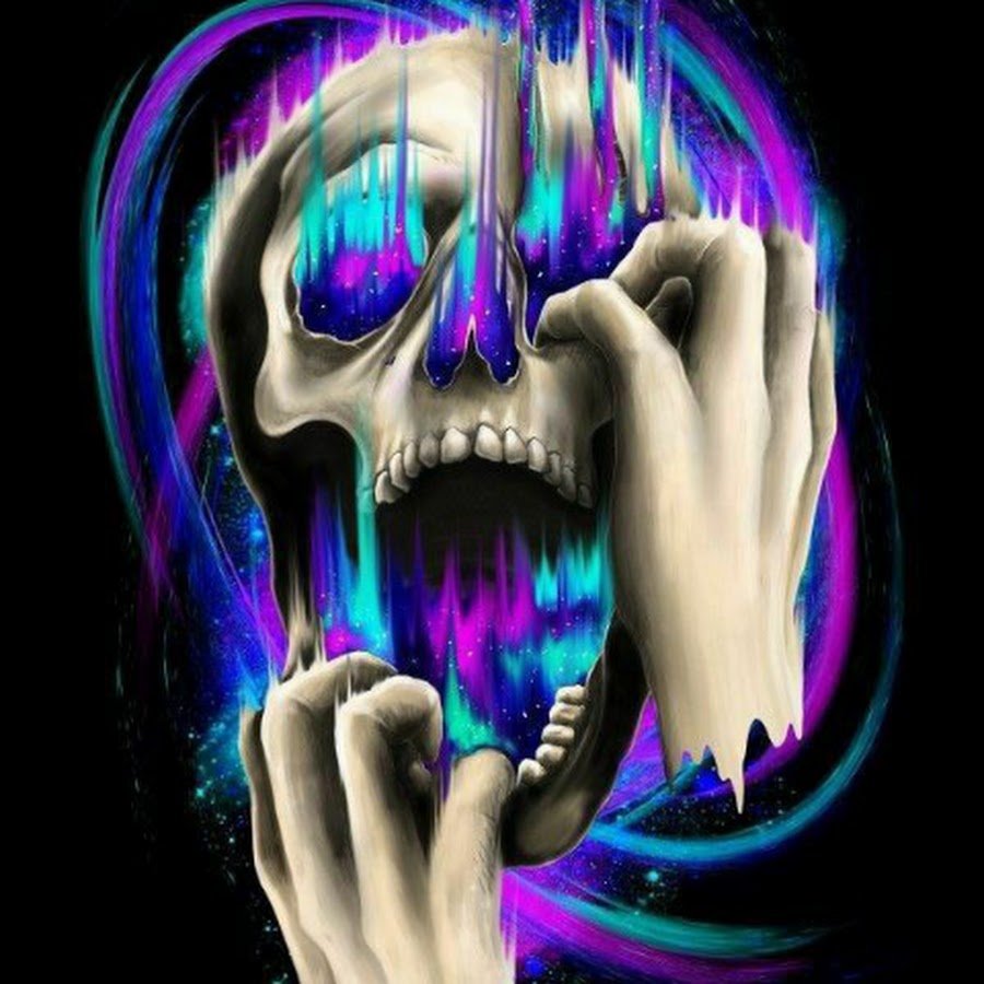 Неоновый череп