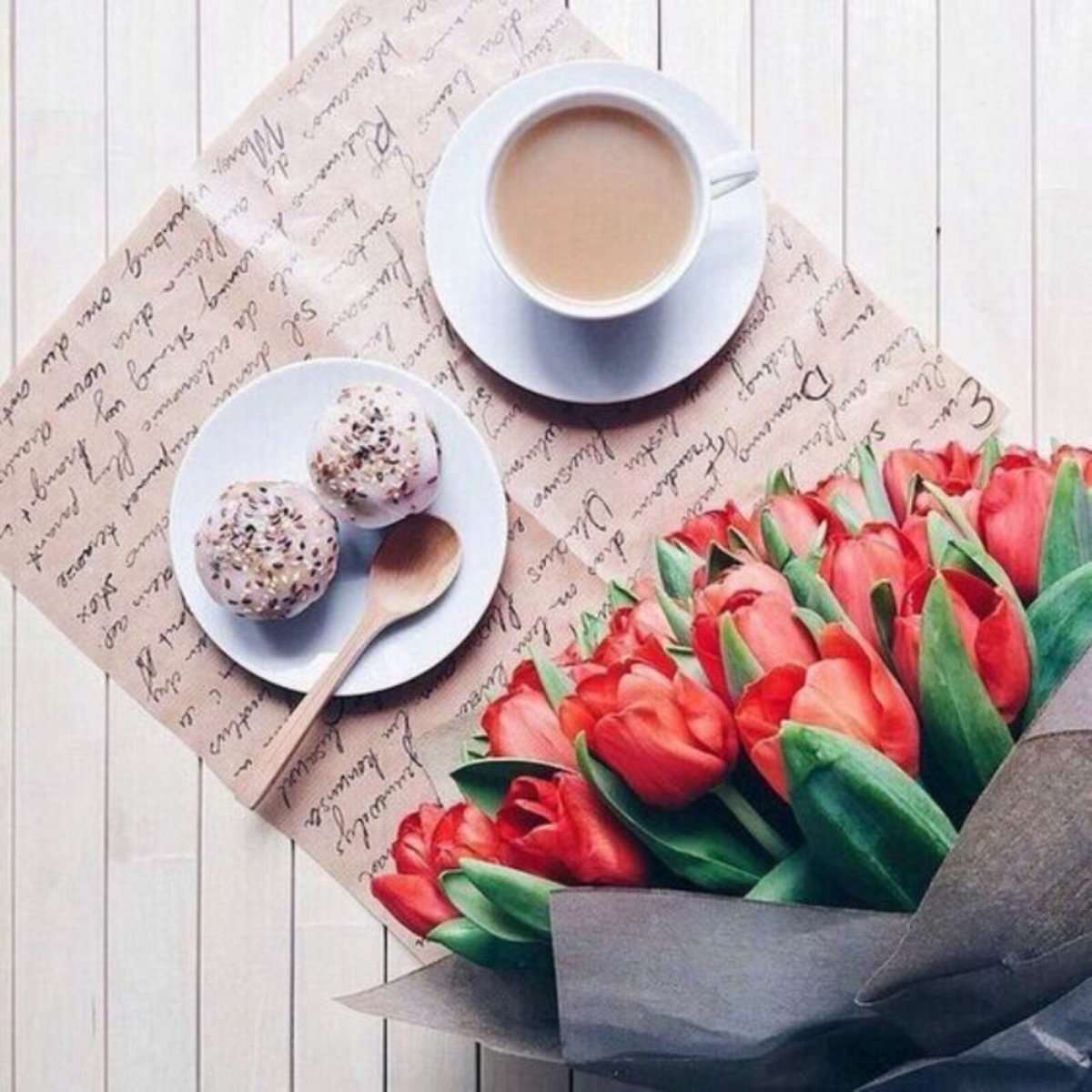 Кофе цветы Минимализм