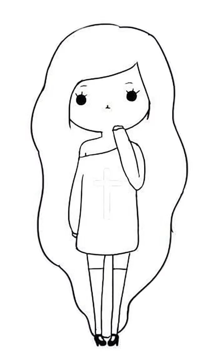 Кавайные рисунки для срисовки