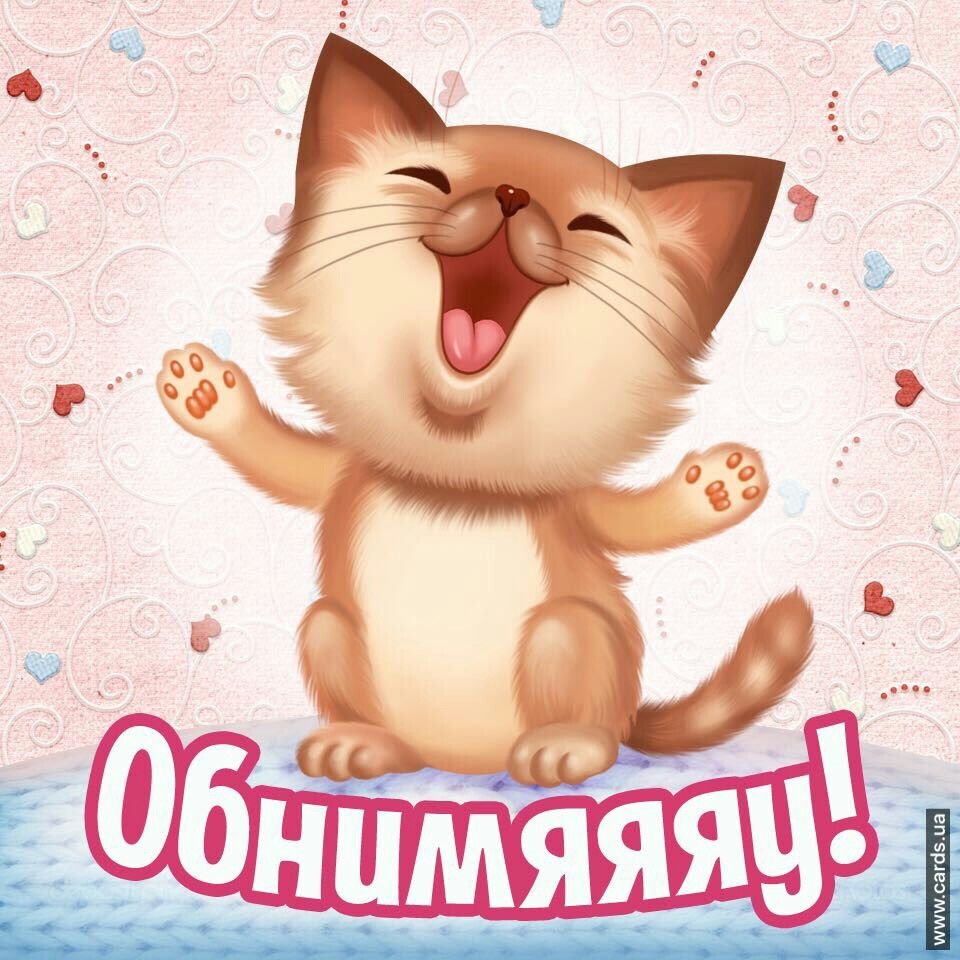 Открытка лови обнимашку