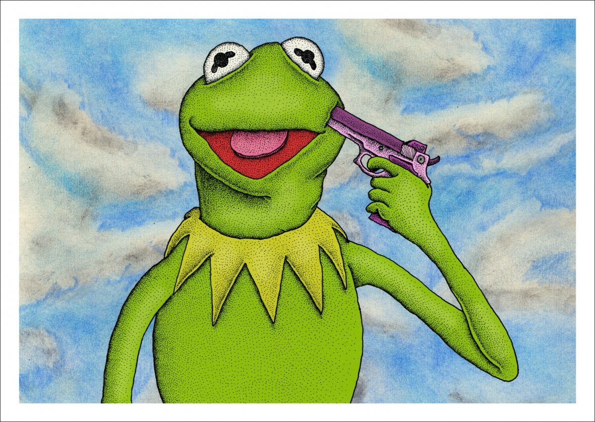 Лягушка сидящая