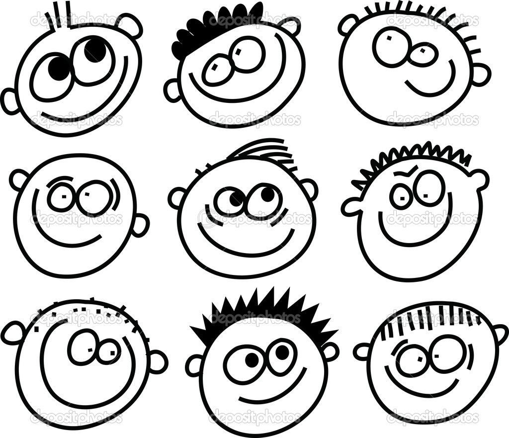 Забавные рожицы рисование