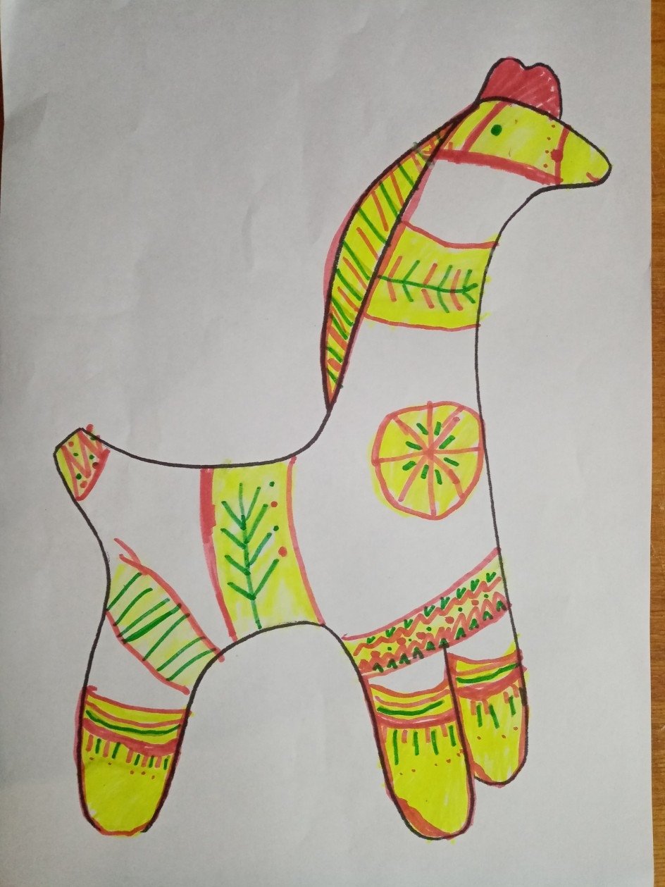 Филимоновская роспись лошадка